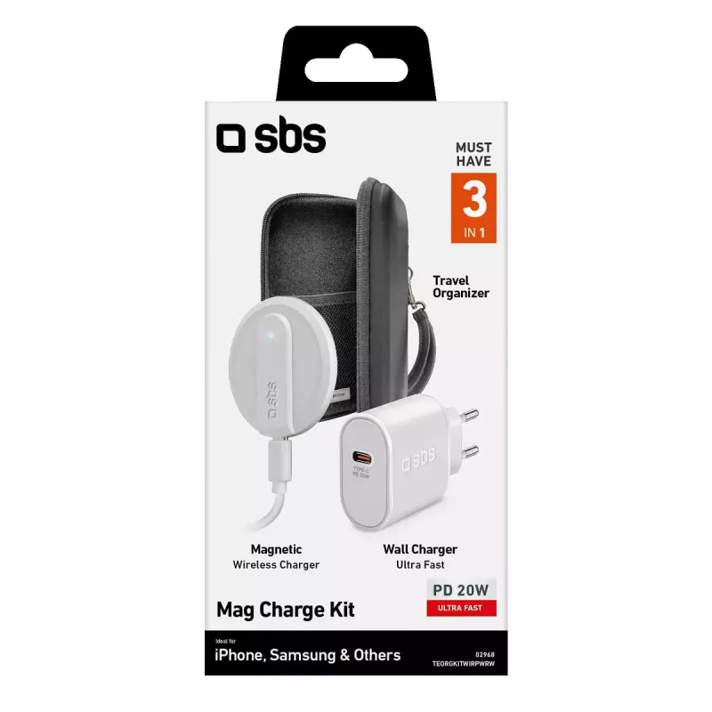 Draagbare oplader SBS Always on Charge KIT 10000mAh