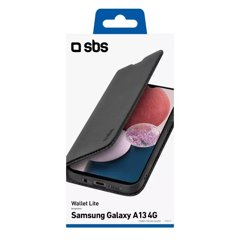Book Wallet Case SBS TEBKLITESAA134GK voor Samsung Galaxy A13 6,6 inch zwart