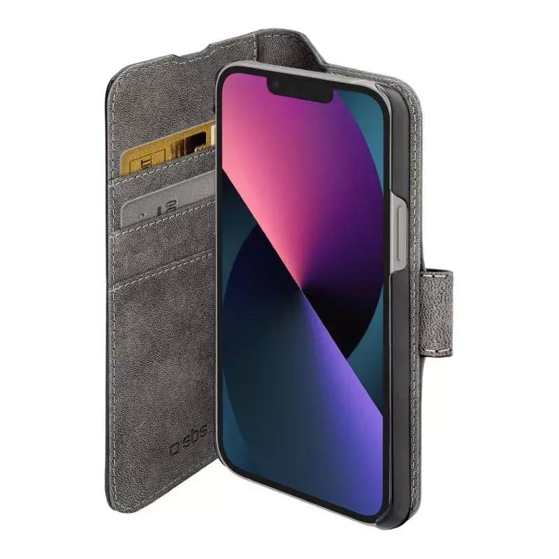 Wallet-hoes SBS TEBKWALIP1467K voor iPhone 14 Plus 17 cm zwart