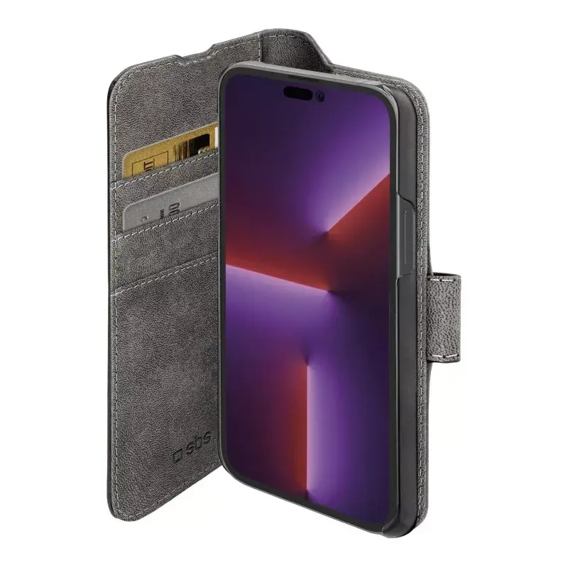 Wallethoesje SBS TEBKWALIP1467PK voor iPhone 14 Pro Max 17 cm zwart