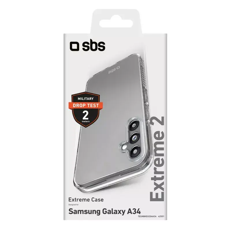 Hoesje SBS Extreme X2 Samsung Galaxy A34 16,8 cm transparant