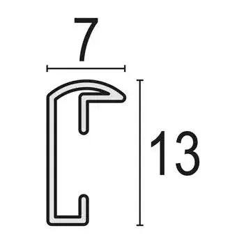 Enkele fotolijst ZEP AL1S2 aluminium zilver 137x187 mm