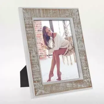Enkele fotolijst ZEP LEVICO beige wit