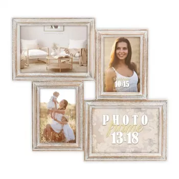 Multi-fotolijst ZEP AC446B natuurehout 390x370 mm