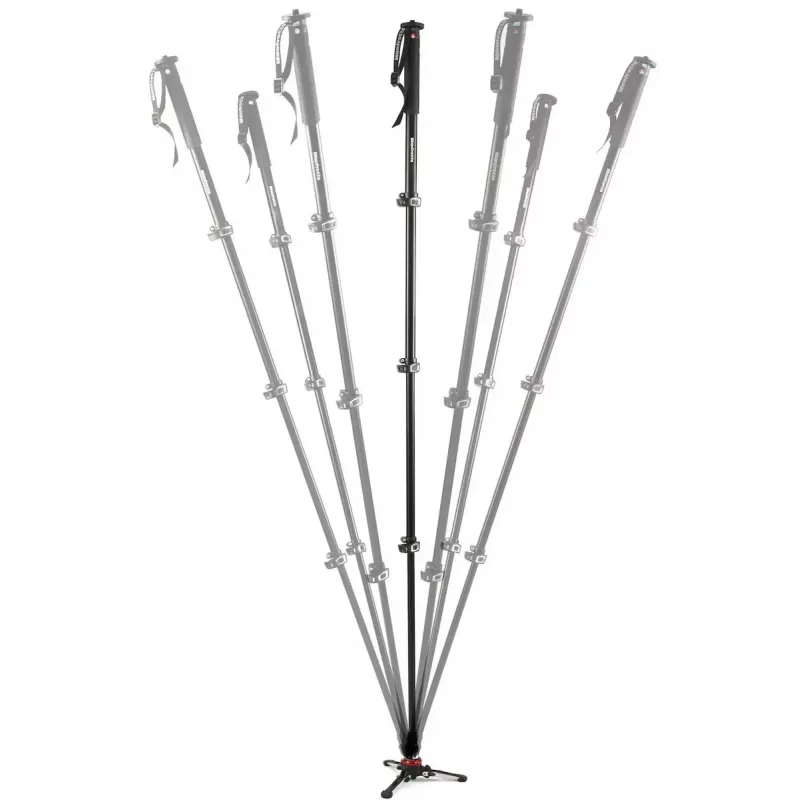 Eenbeenstativ Manfrotto MVMXPRO500 aluminium zwart