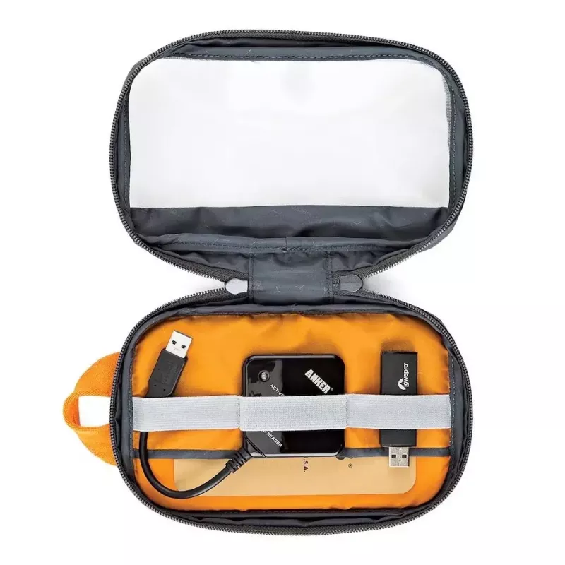 Lowepro GearUp Pouch Mini tas Nylon Polyester Ripstop Grijs Oranje
