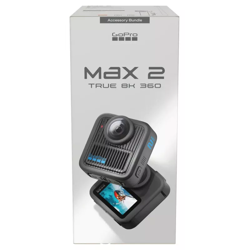 Actioncam GoPro MAX2 met 8K Ultra HD, 29,5-MP-sensor, 100 fps, LCD-display, GPS, Wi‑Fi — accessoirepakket