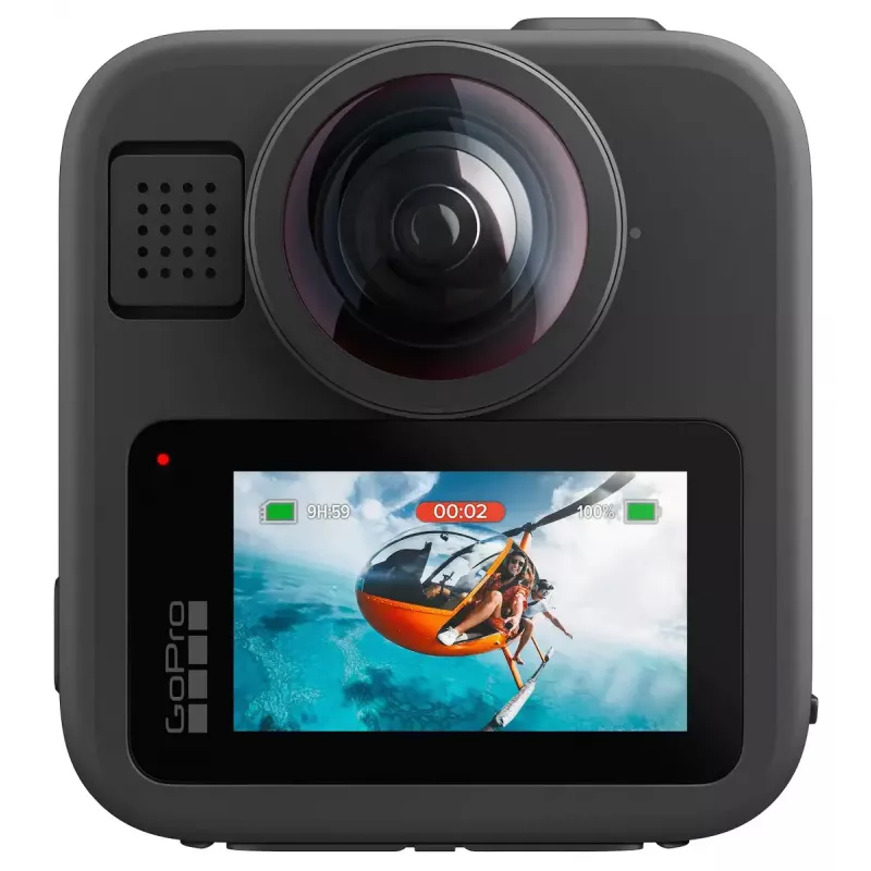 Actioncam GoPro MAX2 met 8K Ultra HD, 29,5-MP-sensor, 100 fps, LCD-display, GPS, Wi‑Fi — accessoirepakket
