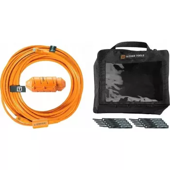 Tether Tools USB-C-naar-Micro-B-kabel CUC31RB-ORG 9,40 m, haakse Micro-B-stekker, oranje