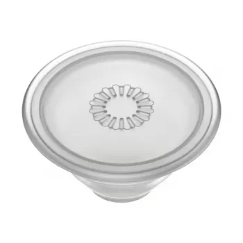 Grip PopSockets PlantCore van Popsockets — universele telefoongrip, grijs transparant, 38,8 × 7,7 mm