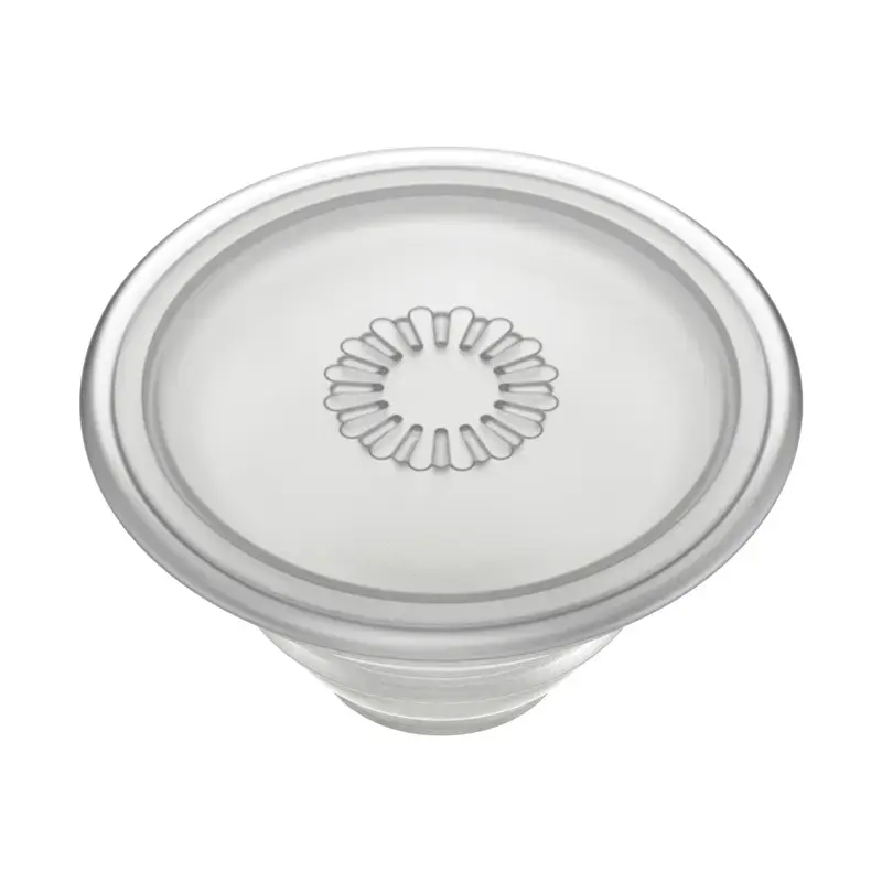 Grip PopSockets PlantCore van Popsockets — universele telefoongrip, grijs transparant, 38,8 × 7,7 mm