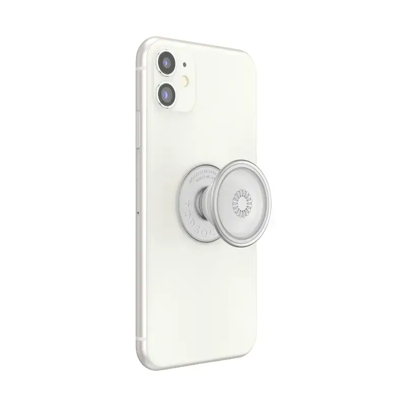 Grip PopSockets PlantCore van Popsockets — universele telefoongrip, grijs transparant, 38,8 × 7,7 mm