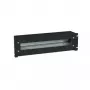Triton RAB-JL-X02-A1 19 inch zekeringpaneel 3U met DIN-rail en afdekking, zwart