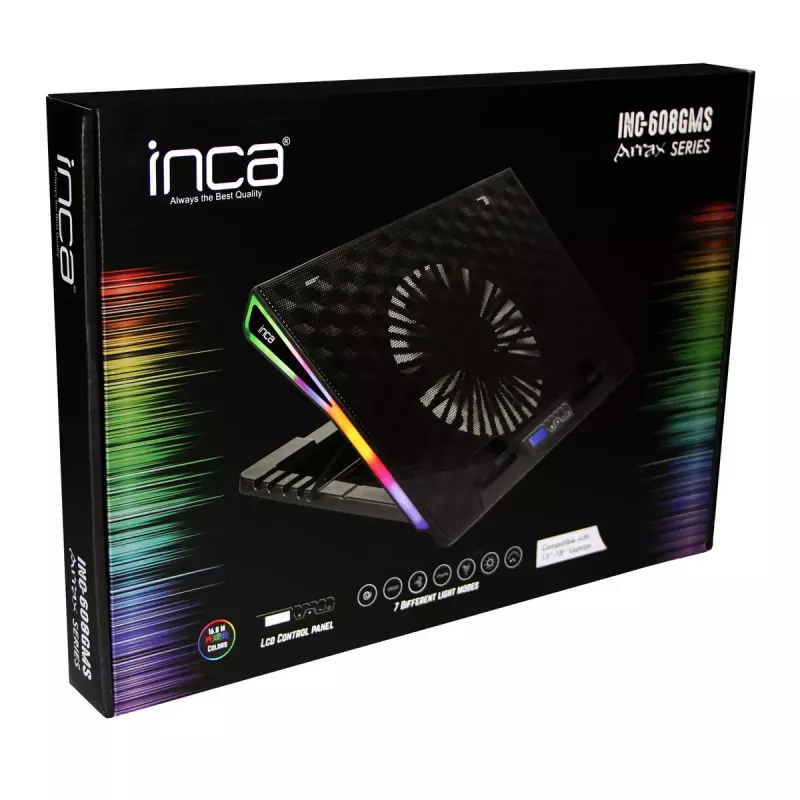 Laptopstandaard Inca INC-608GMS zwart 43,2 cm 17 inch