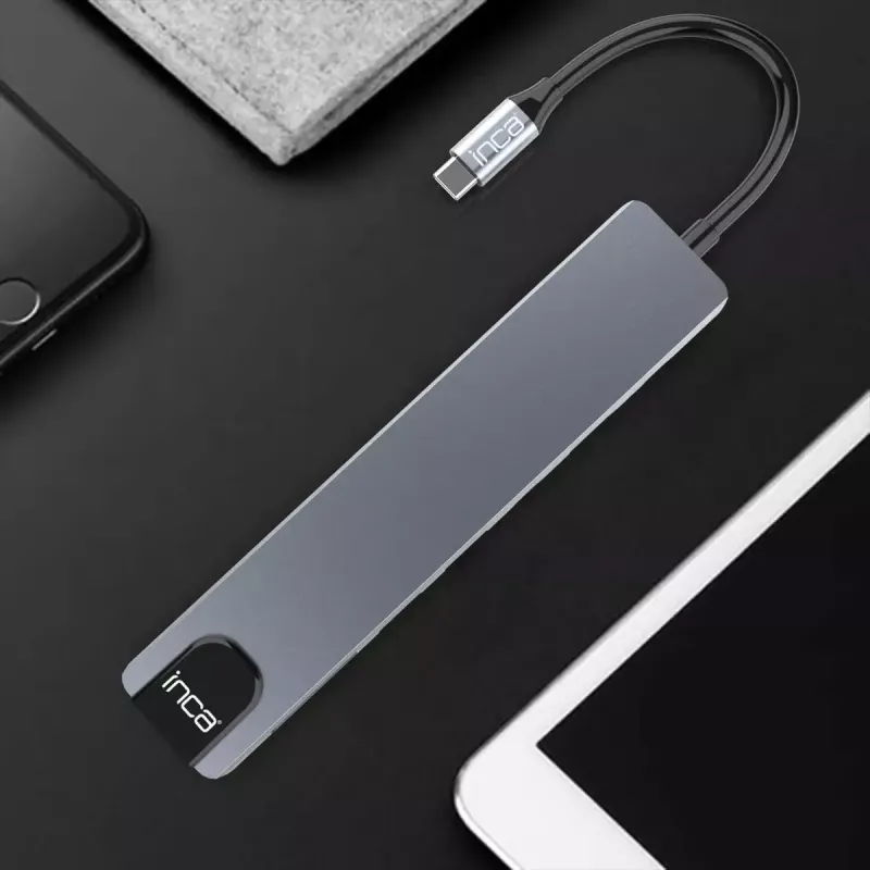 USB Type-C hub INCA ITPC-7T 1000 Mbit/s HDMI RJ-45 USB 2.0 USB 3.0