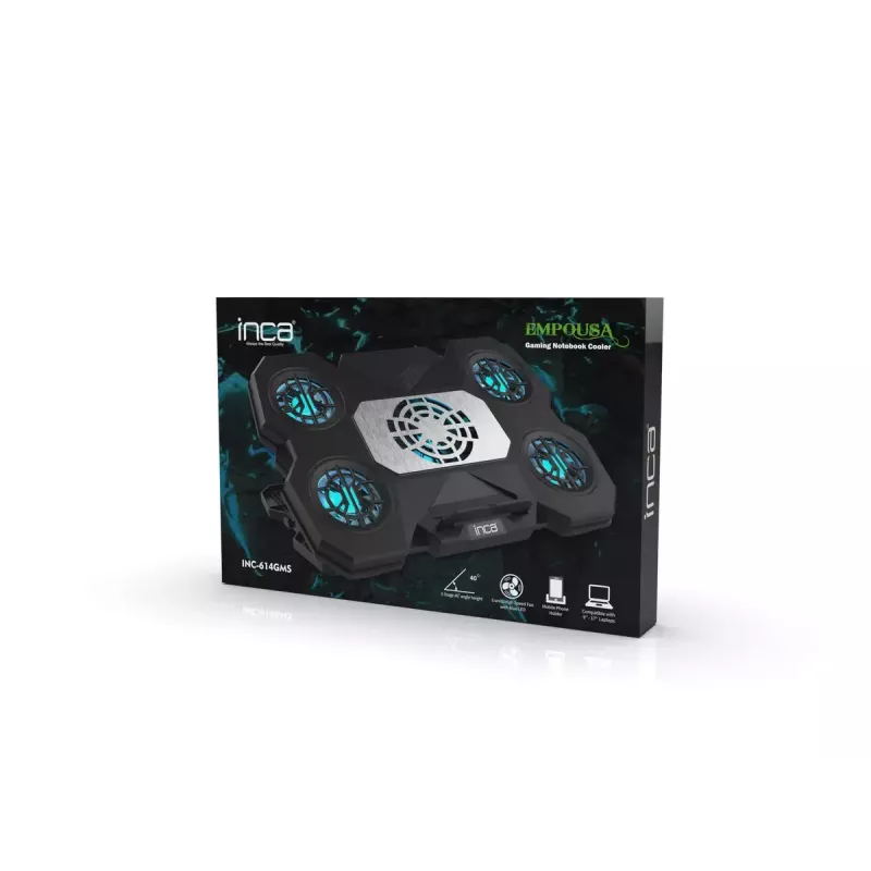 Laptop-koelpad INCA INC-614GMS ergonomisch design stil gebruik