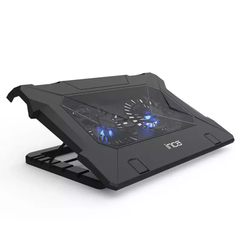 Laptop-koelpad Inca INC-321RX 43,2 cm 2 ventilatoren Zwart