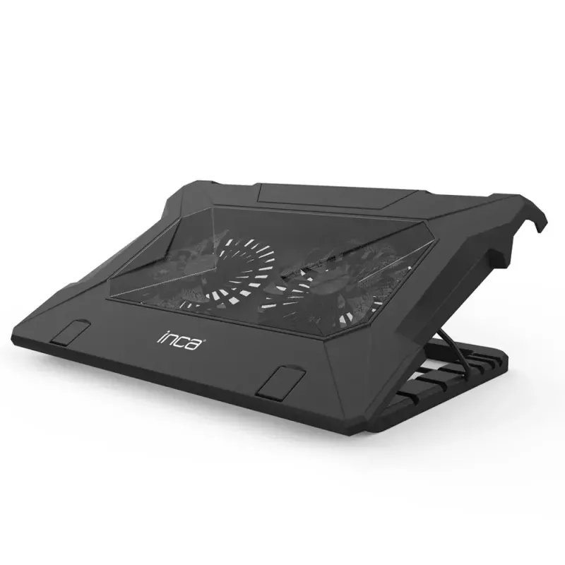 Laptop-koelpad Inca INC-321RX 43,2 cm 2 ventilatoren Zwart