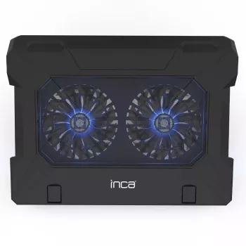 Laptop-koelpad Inca INC-321RX 43,2 cm 2 ventilatoren Zwart