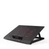 Laptop-koelpad Inca INC-601GMS 43,2 cm 6 ventilatoren USB Zwart