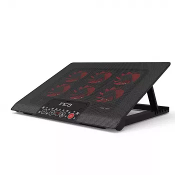 Laptop-koelpad Inca INC-601GMS 43,2 cm 6 ventilatoren USB Zwart
