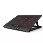 Laptop-koelpad Inca INC-601GMS 43,2 cm 6 ventilatoren USB Zwart