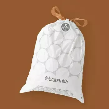 Vuilniszakken BRABANTIA 12 L Wit, verpakking van 40 (model 138041) kunststofzakken 490×357 mm
