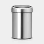 Afvalemmer BRABANTIA Touch Bin 3 L, mat staal, model 36 39 86