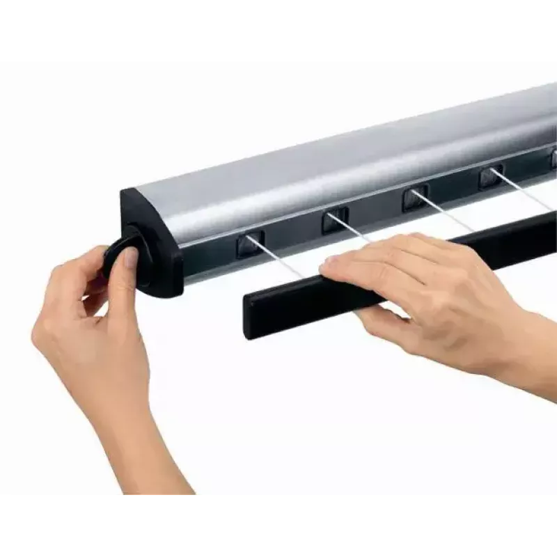 Wandmontabele waslijn Brabantia Pull-Out Drying Lines Set 2 stuks RVS