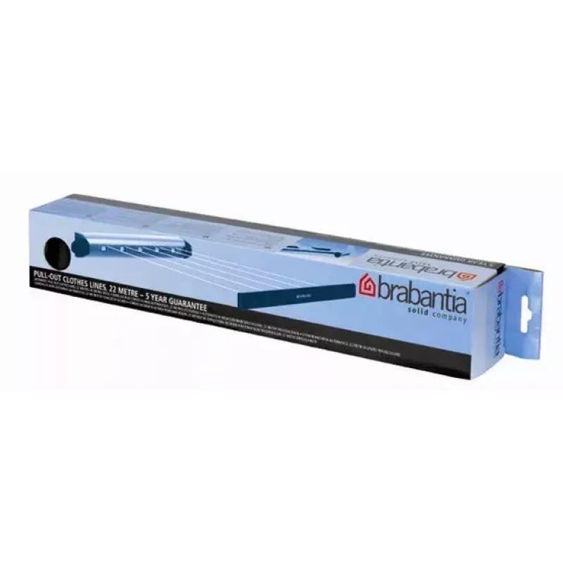 Wandmontabele waslijn Brabantia Pull-Out Drying Lines Set 2 stuks RVS