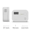 Koolmonoxidemelder Alecto COA3910 — elektrochemische CO-sensor, op batterijen, wit, 110×78×37 mm