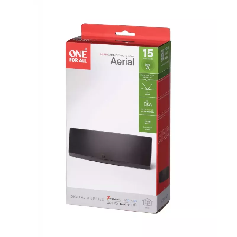 Binnenantenne One For All Design Line DVB-T Curved EX 45dB 5G