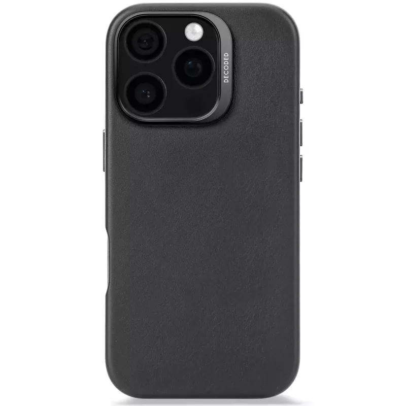 Cover Decoded leren hoes iPhone 16 Pro 6,3 inch zwart
