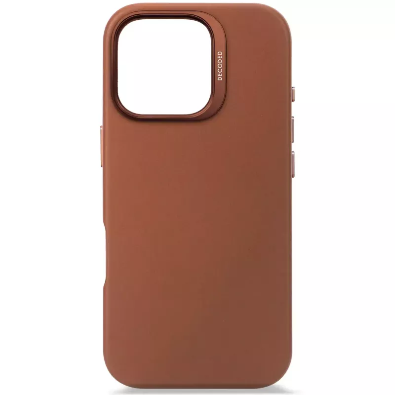 Cover Decoded leren hoes iPhone 16 Pro 6,3 inch bruin