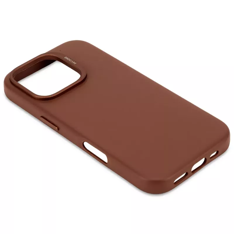 Cover Decoded leren hoes iPhone 16 Pro 6,3 inch bruin