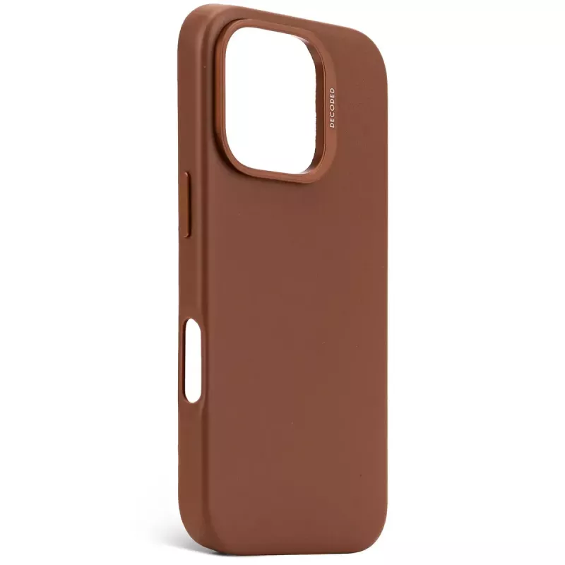 Cover Decoded leren hoes iPhone 16 Pro 6,3 inch bruin