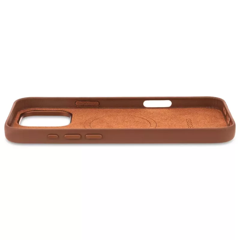 Decoded leren hoes voor iPhone 16 Pro Max 17,5 cm bruin