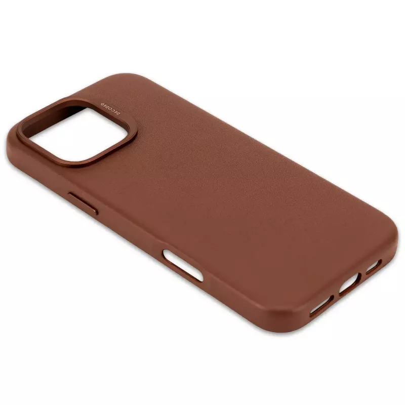 Decoded leren hoes voor iPhone 16 Pro Max 17,5 cm bruin