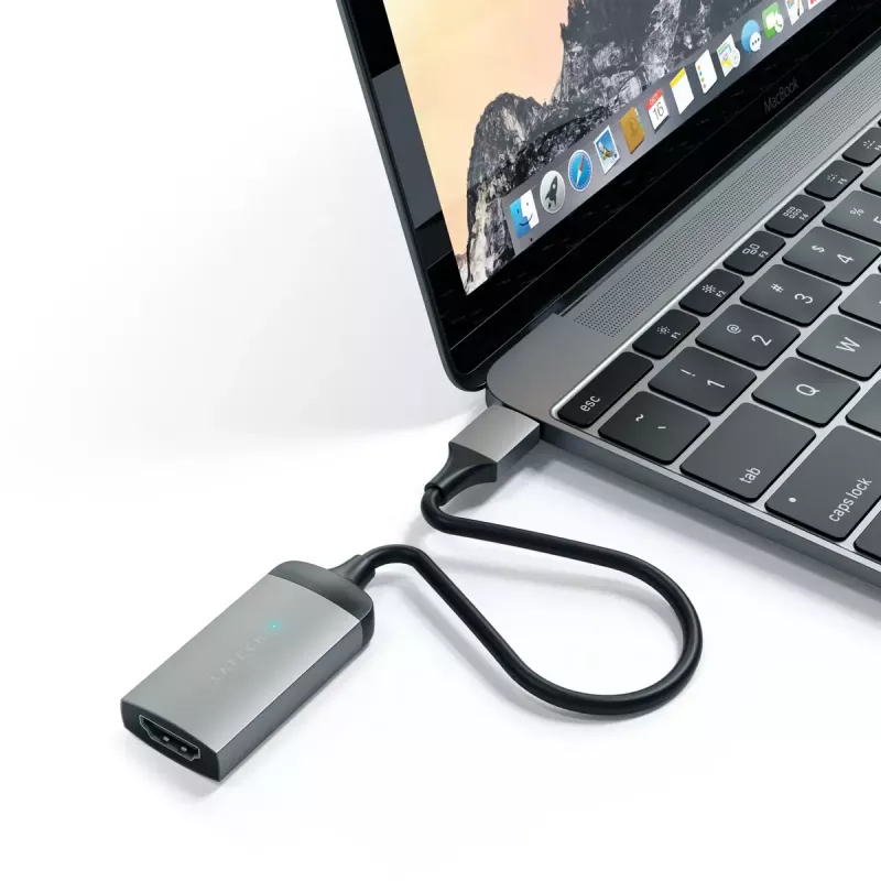 USB-grafische adapter Satechi ST-TC4KHAM grijs