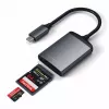 Satechi ST-TCU3CRM kaartlezer USB 2.0 Type-C – SD, MicroSD, grijs, intern, 312 Mbit/s