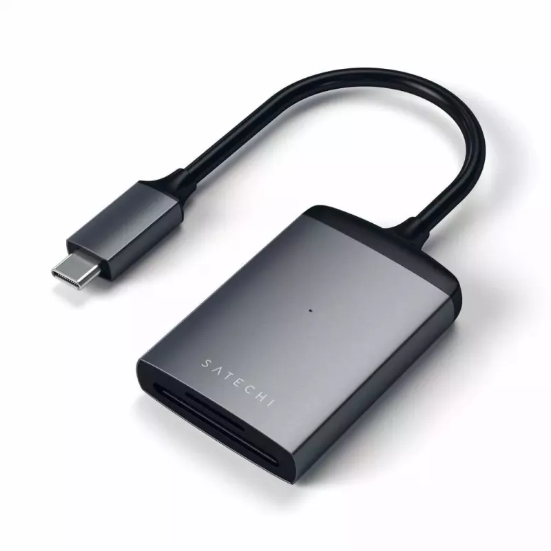 Satechi ST-TCU3CRM kaartlezer USB 2.0 Type-C – SD, MicroSD, grijs, intern, 312 Mbit/s