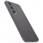 Hoesje Spigen Liquid Air voor Galaxy S25 — Marble grijs, slank, schokabsorberend