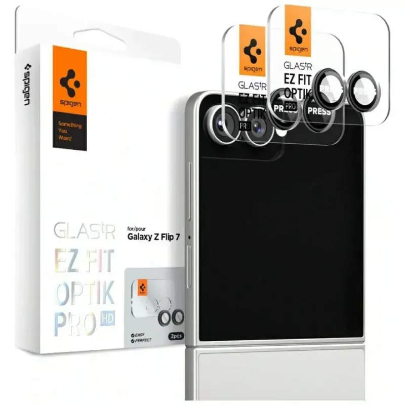 Camerabeschermingsglas Spigen voor Galaxy Z Flip 7 HD glas 2-pack