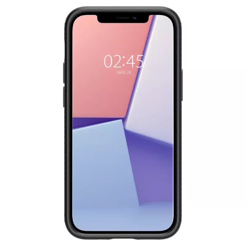 Hoes Spigen Liquid Air iPhone 12 12 Pro zwart