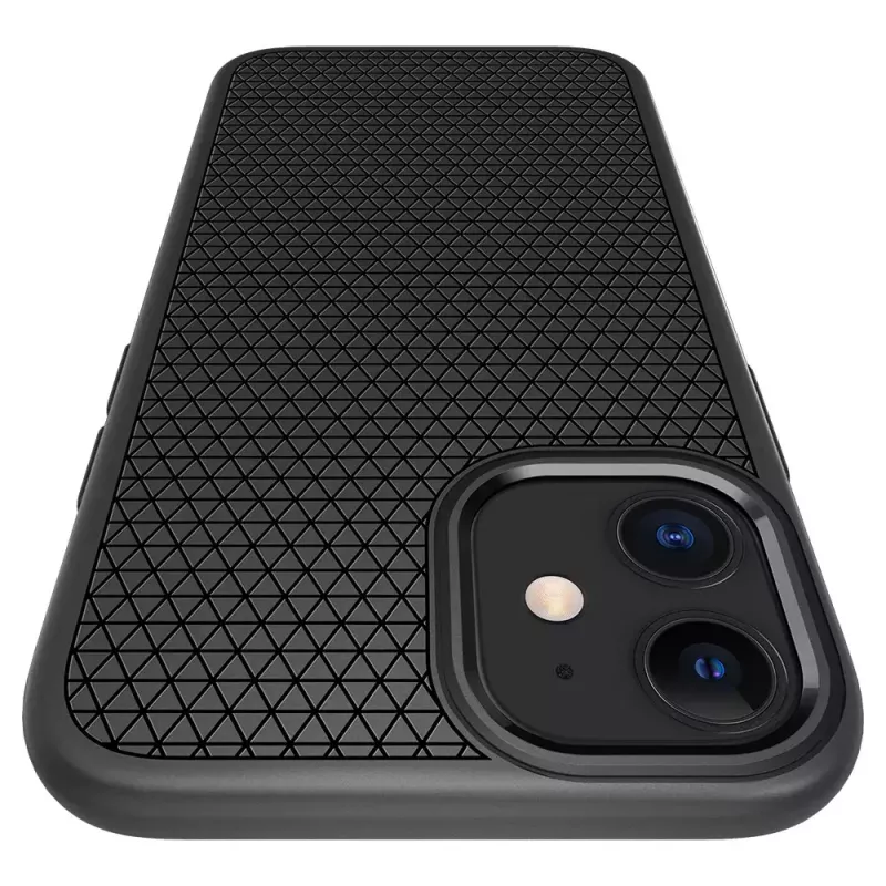 Hoes Spigen Liquid Air iPhone 12 12 Pro zwart