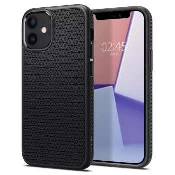 Hoes Spigen Liquid Air iPhone 12 12 Pro zwart
