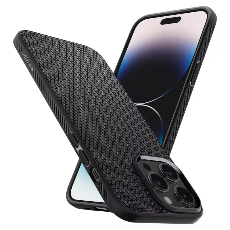 Hoes Spigen Liquid Air iPhone 14 Pro Max 17 cm zwart