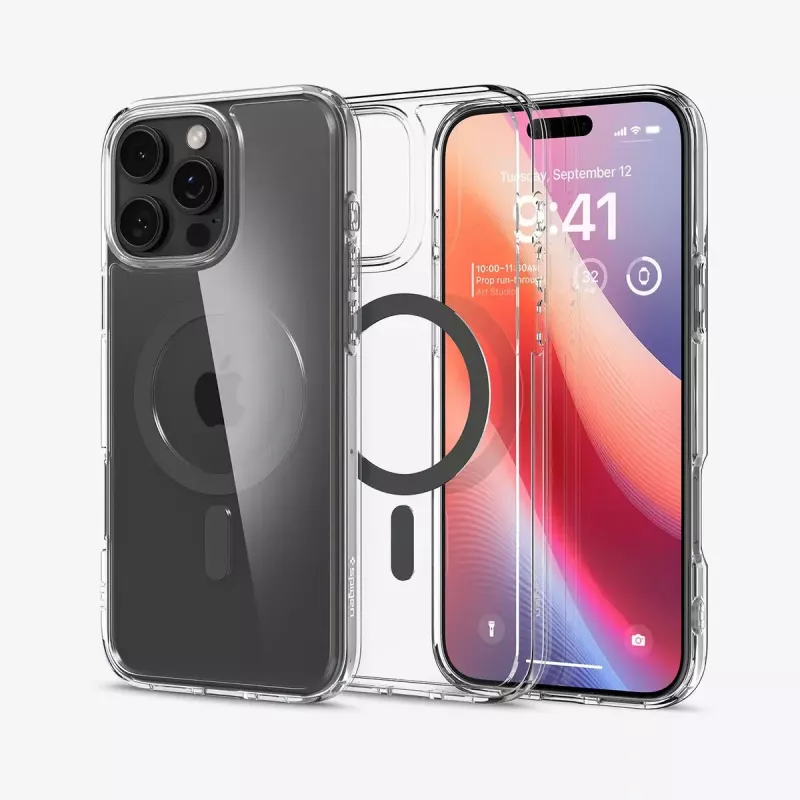 Spigen Ultra Hybrid (MagFit) telefoonhoes 17,5 cm grafiet transparant