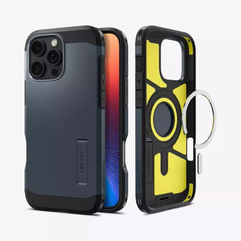 Spigen Tough Armor AI telefoonhoes hoes grijs voor iPhone 16 Pro Max