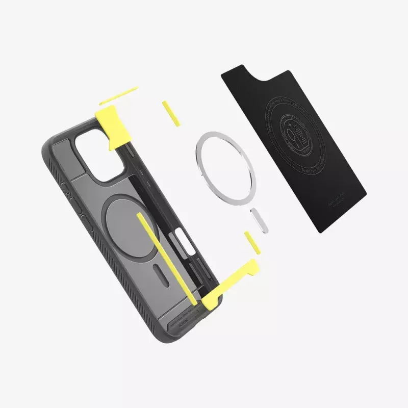 Spigen Rugged Armor MagFit telefoonhoes hoes grijs 16 cm